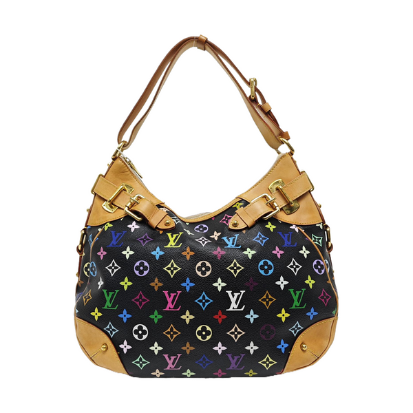 GRETA Monogram Coated Canvas Black