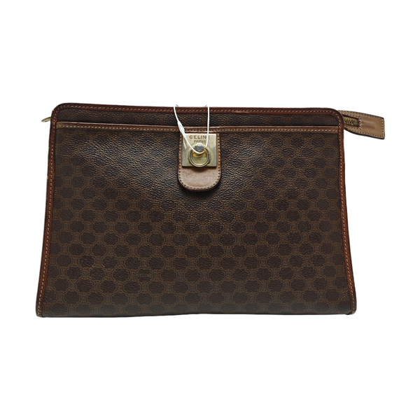 MACADAM CLUTCHES Coated Canvas Brown
