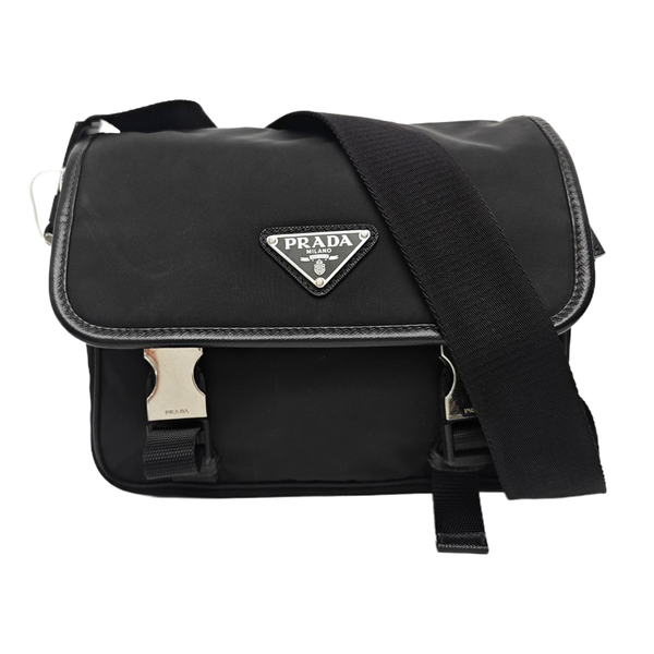 Nylon Shoulder Bag Black