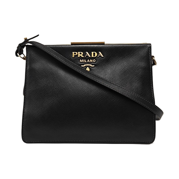 Light Frame Saffiano Calfskin Black