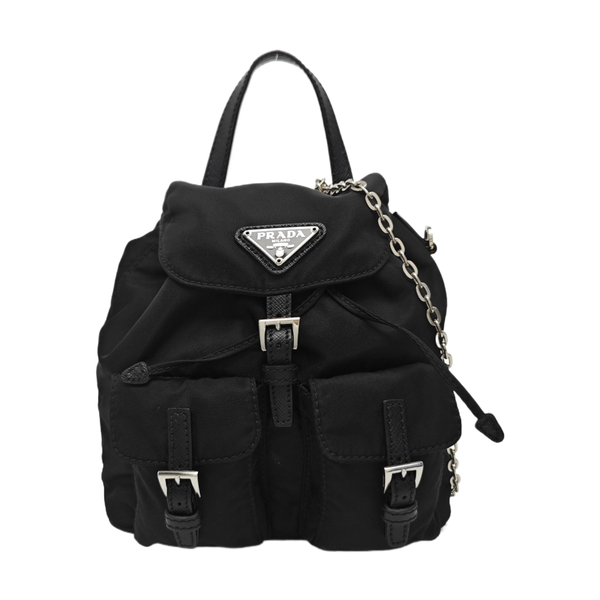 Nylon Shoulder Bag Mini Black