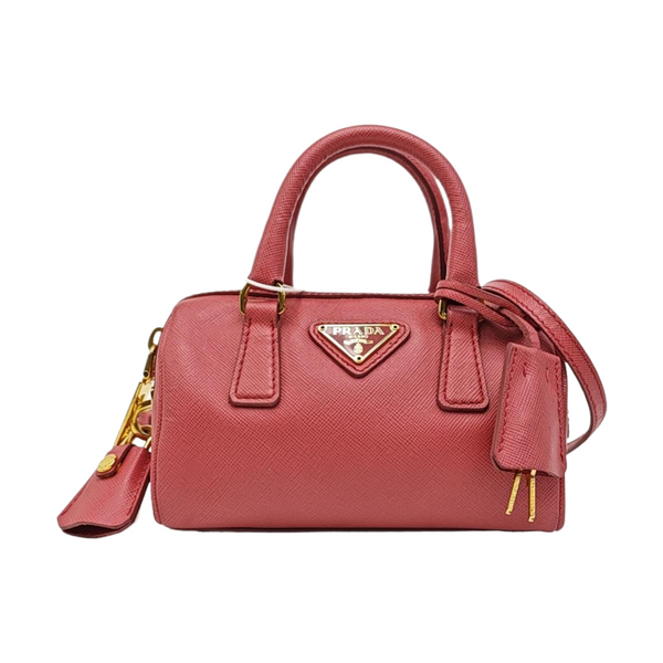 Saffiano Calfskin Shoulder Bag Pink