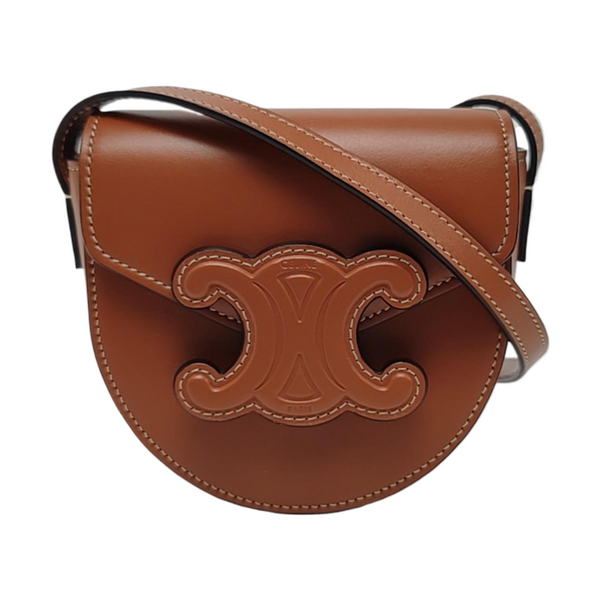 Authenticated pre-owned FOLCO CUIR TRIOMPHE Calfskin Brown - Shoulder Bag at Looply