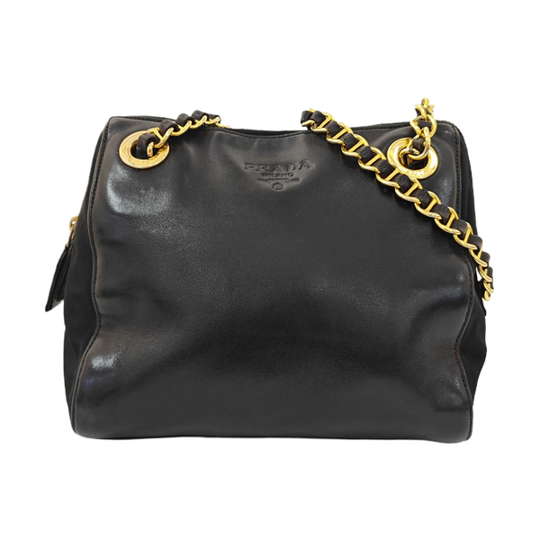 Calfskin Shoulder Bag Black
