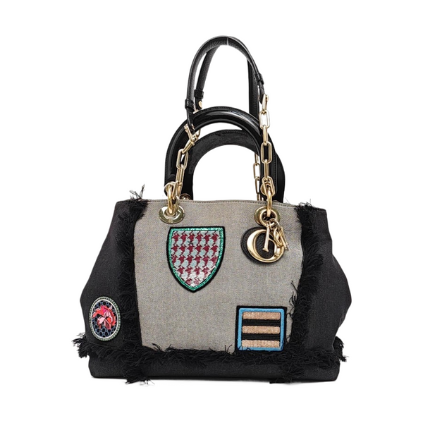 Canvas Top Handle Bag Large Multicolor