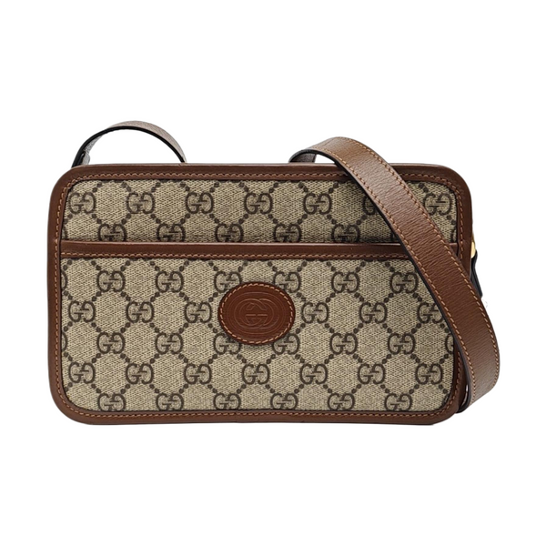 GG Supreme Mini Monogram Coated Canvas Beige
