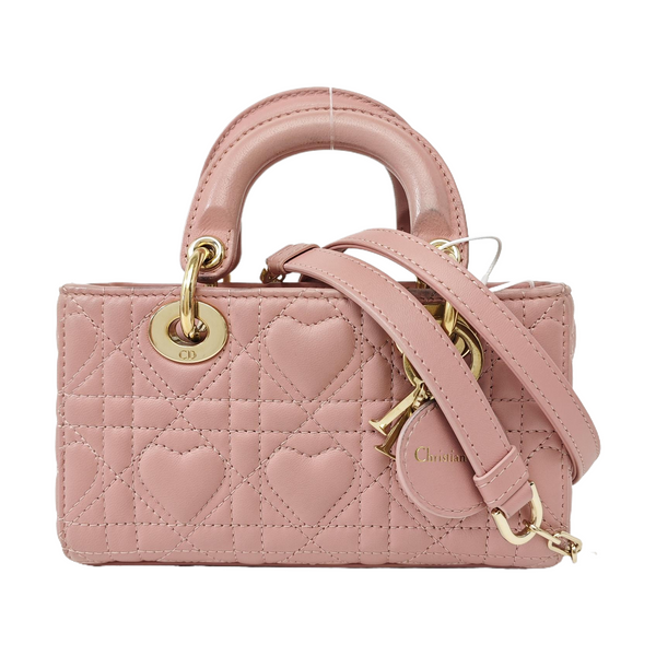 Lady D-Joy Super Mini Cannage Lambskin Pink