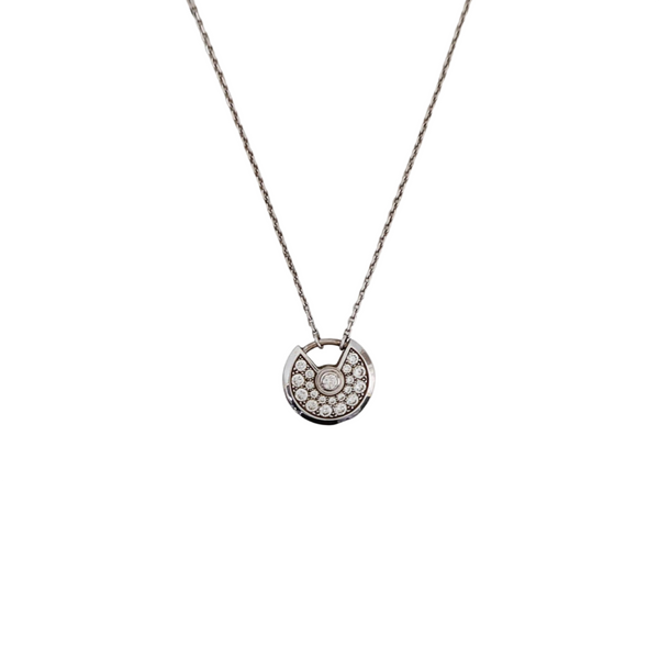 AMULETTE DE CARTIER 18k White Gold Silver Necklace