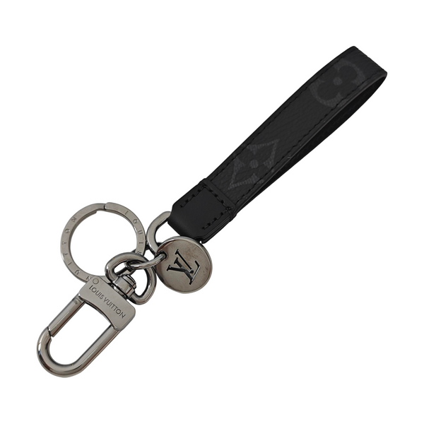 Coated Canvas Bag Charm Black