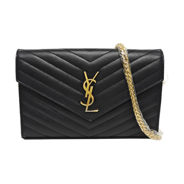MONOGRAM Medium Chevron Calfskin Black