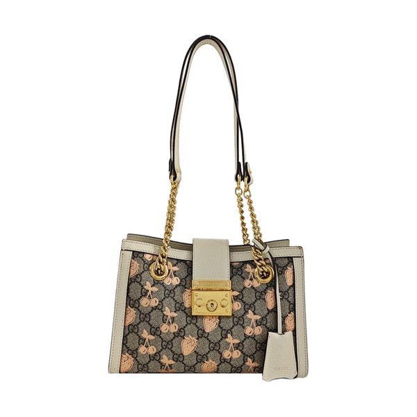 Padlock Small Coated Canvas Beige