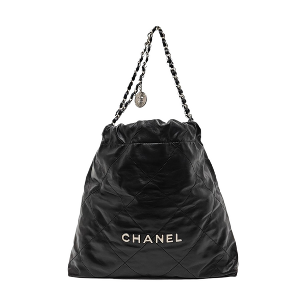 CHANEL 22 Medium Quilted Calfskin Black