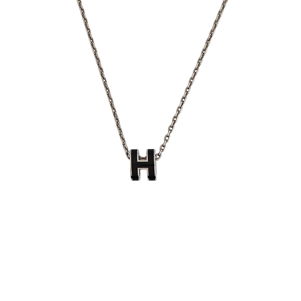 Pop H Metal Silver Necklace