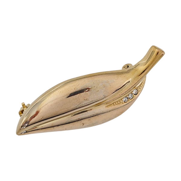 Metal Gold Brooch