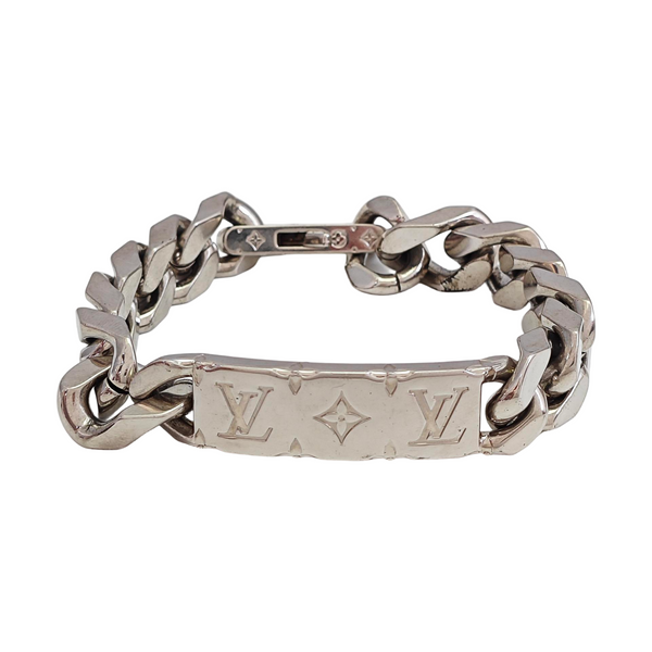 Monogram Metal Silver Bracelet