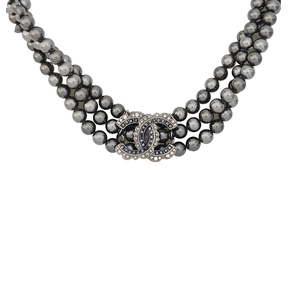 Faux Pearl Gray Necklace