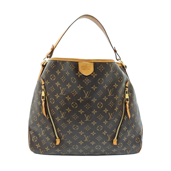 Monogram Coated Canvas Tote Bag Brown