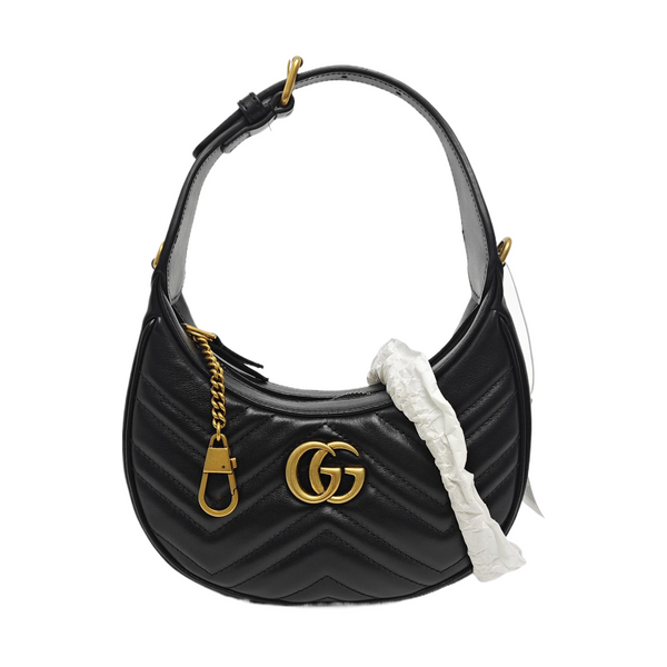 GG Marmont Mini Quilted Calfskin Black