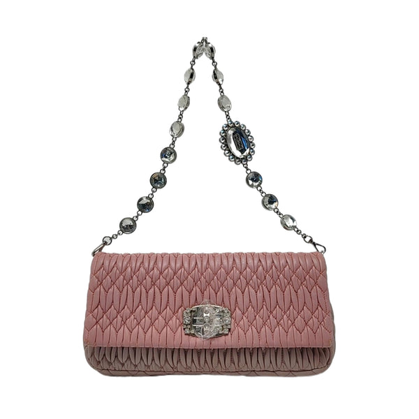 Crystal Quilted Lambskin Pink