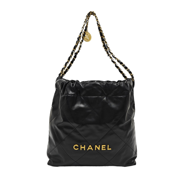 CHANEL 22 Small Quilted Calfskin Black