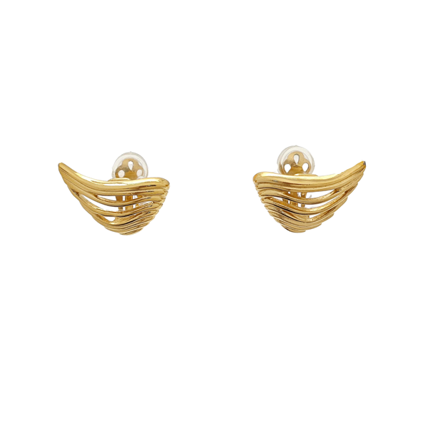 Metal Gold Clip On Earrings