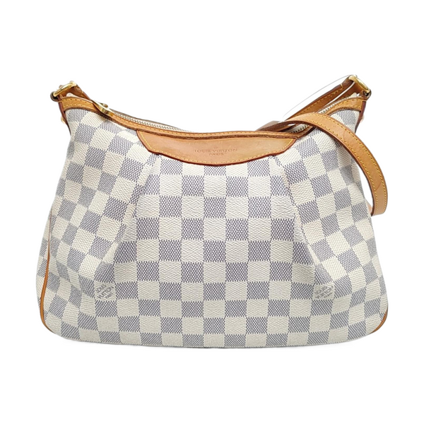 SIRACUSA PM Damier Azur Coated Canvas White