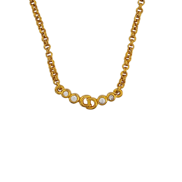 Petit CD Metal Gold Necklace