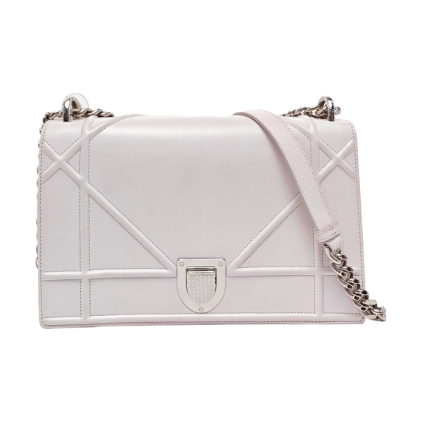 Diorama Medium Cannage Calfskin Pink
