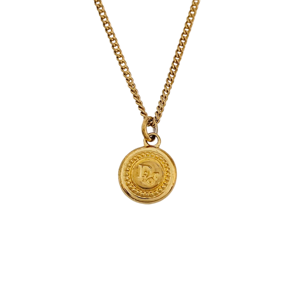 Dior Oblique Metal Gold Necklace