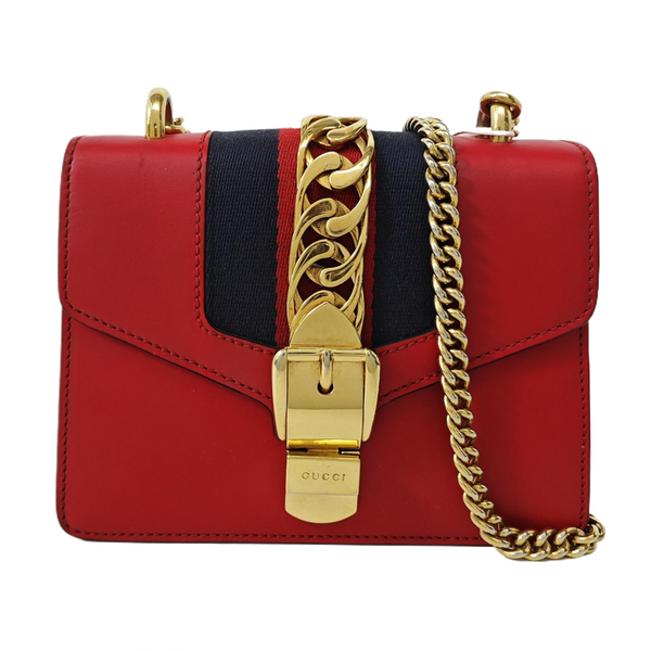 Sylvie Mini Calfskin Red