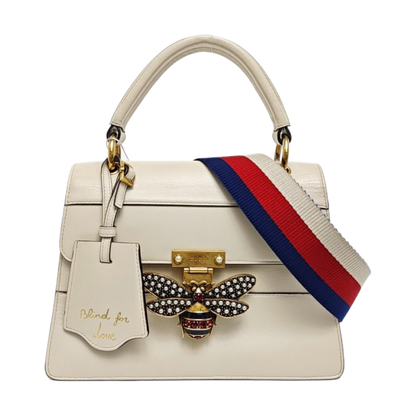 Queen Margaret Small Calfskin White