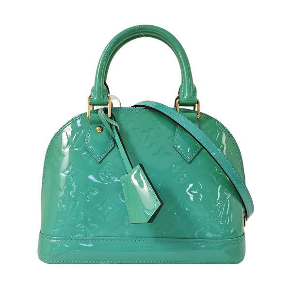 ALMA BB Monogram Patent Leather Green