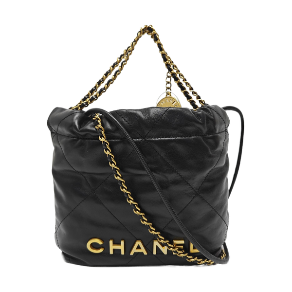 CHANEL 22 Mini Quilted Calfskin Black
