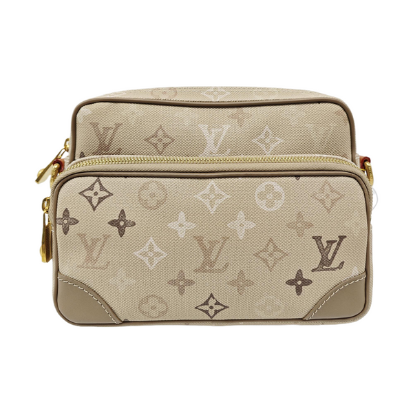 NIL Monogram Coated Canvas Green