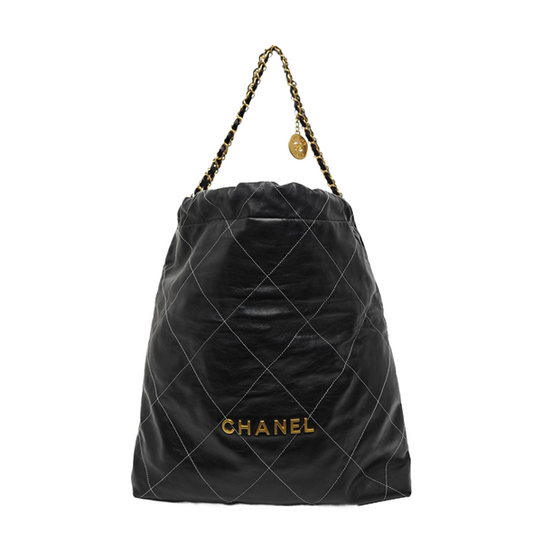 CHANEL 22 Small Quilted Calfskin Black