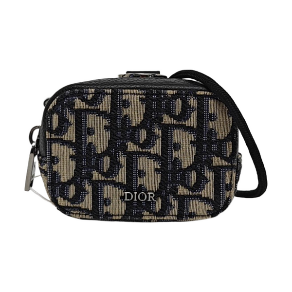 Oblique Canvas Shoulder Bag Blue