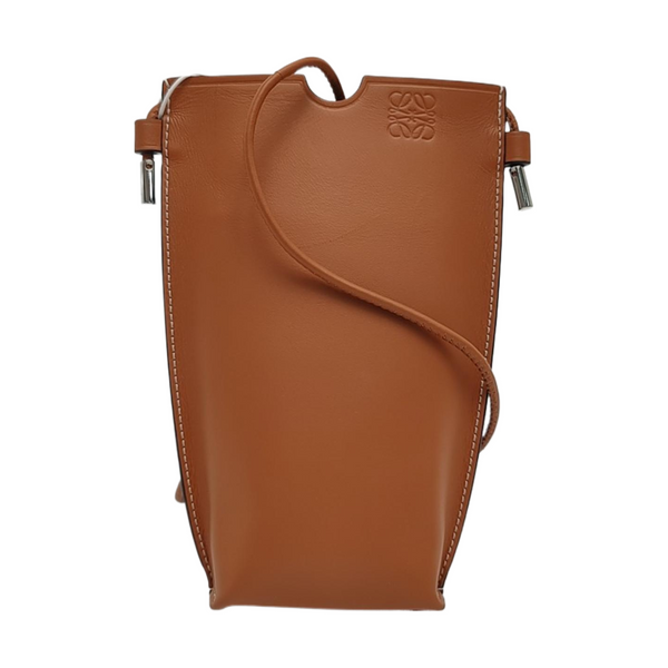 Calfskin Shoulder Bag Brown