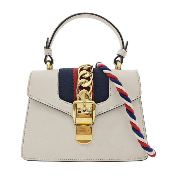 Sylvie Mini Calfskin White