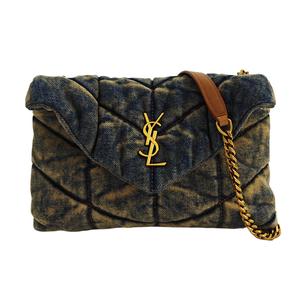 PUFFER Mini Quilted Denim Blue