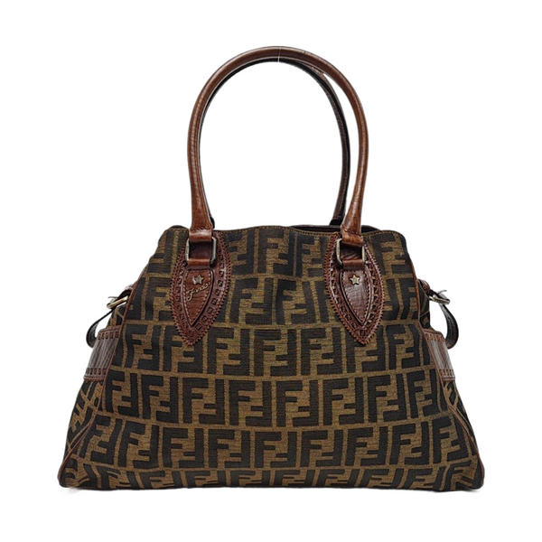 Canvas Top Handle Bag Brown