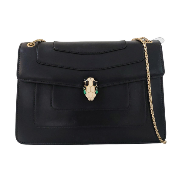 SERPENTI FOREVER Medium Quilted Calfskin Black