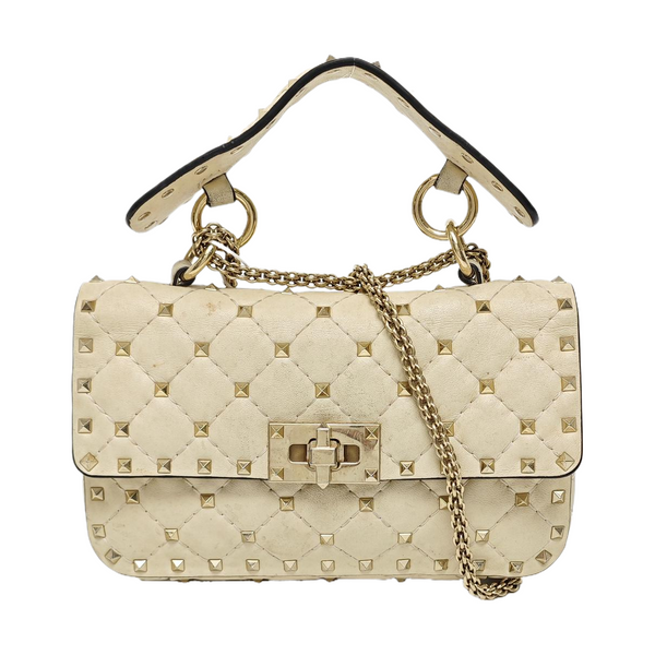 Spike Up Leather Beige