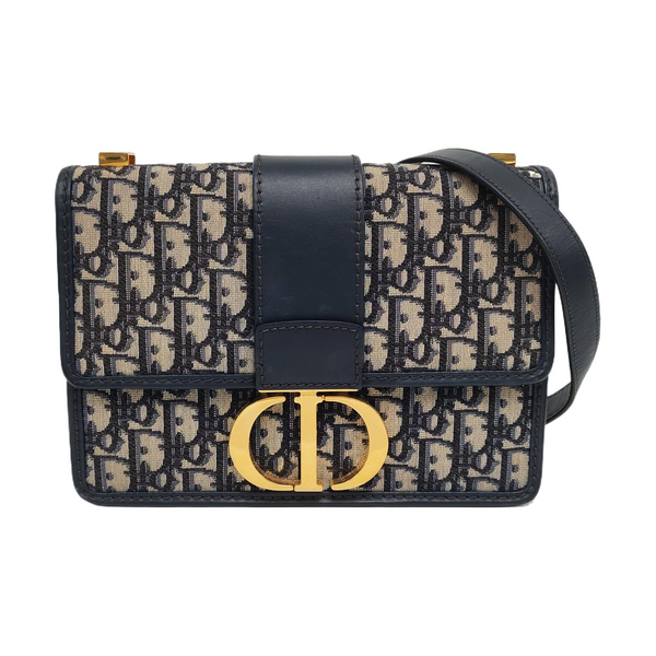 30 Montaigne Oblique Canvas Blue