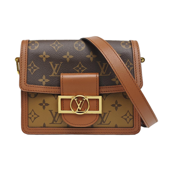 DAUPHINE Mini Monogram Coated Canvas Brown