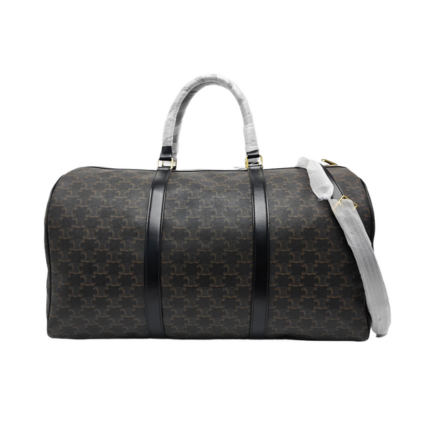 Coated Canvas Shoulder Bag Large Black