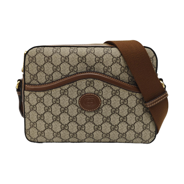 Monogram Coated Canvas Shoulder Bag Black