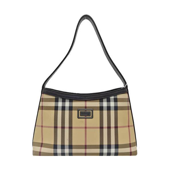 Coated Canvas Top Handle Bag Beige