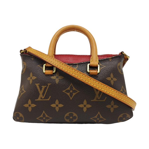 PALLAS Nano Monogram Coated Canvas Brown