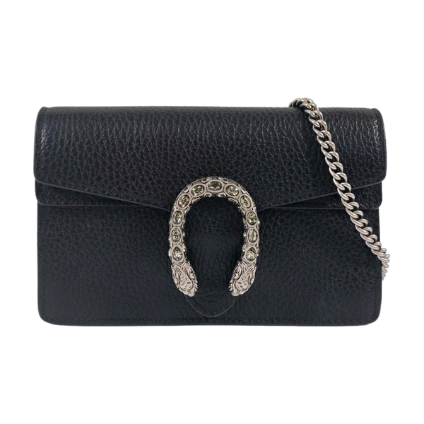 Authenticated pre-owned Dionysus Super Mini Calfskin Black - Crossbody Bag at Looply