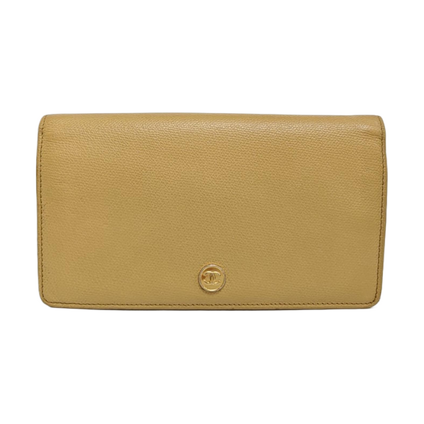 Grained Calfskin Wallet Yellow